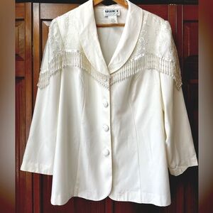 Fringe & Sparkle Oversized Coat | 80’s Vintage | by Studio I